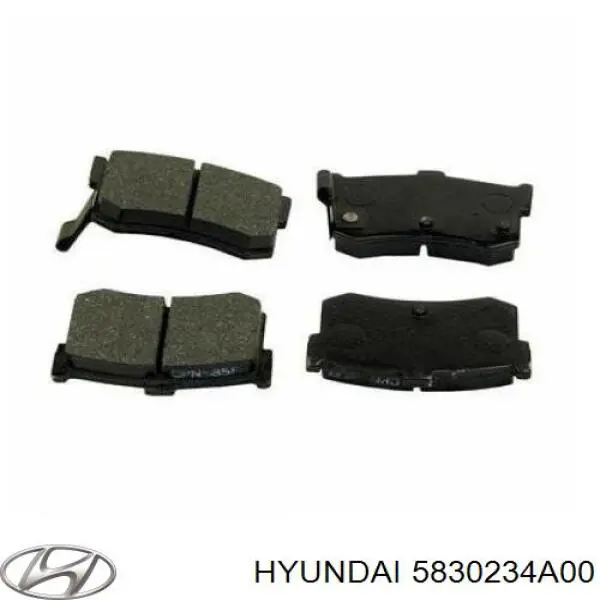 Колодки гальмові задні, дискові 5830234A00 Hyundai/Kia