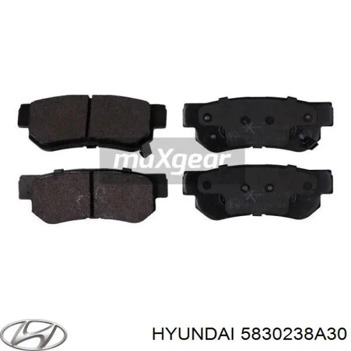 Купити 5830238A30 Hyundai/Kia Задні колодки