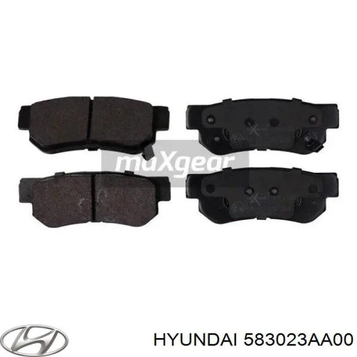 583023AA00 Hyundai/Kia колодки гальмові задні, дискові