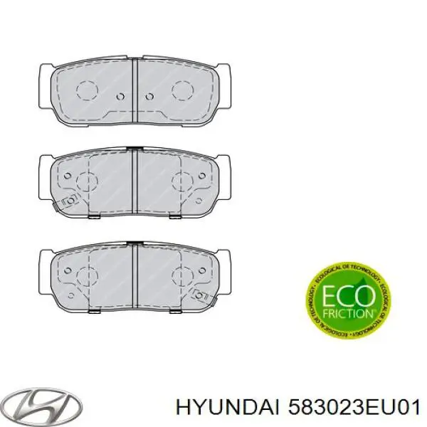 Купити 583023EU01 Hyundai/Kia Задні колодки
