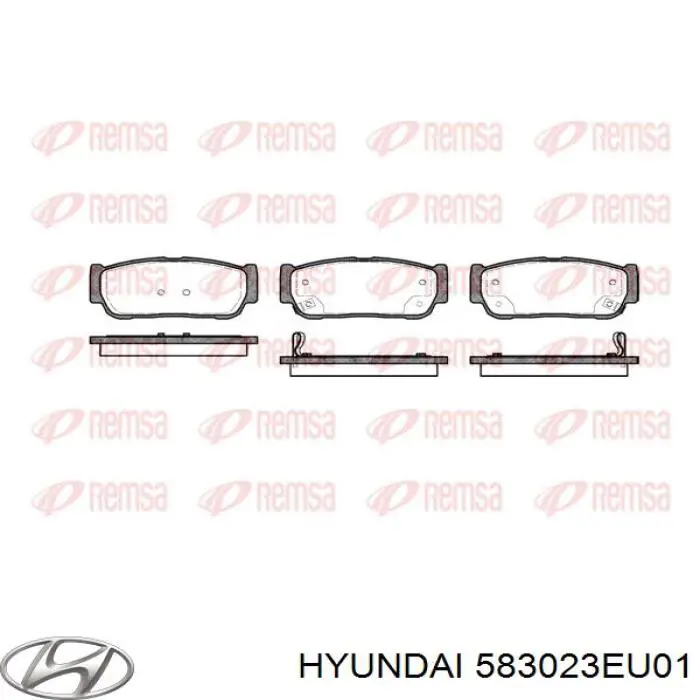 Задні гальмівні колодки Hyundai/Kia 583023EU01 ціна, від 19.19 USD