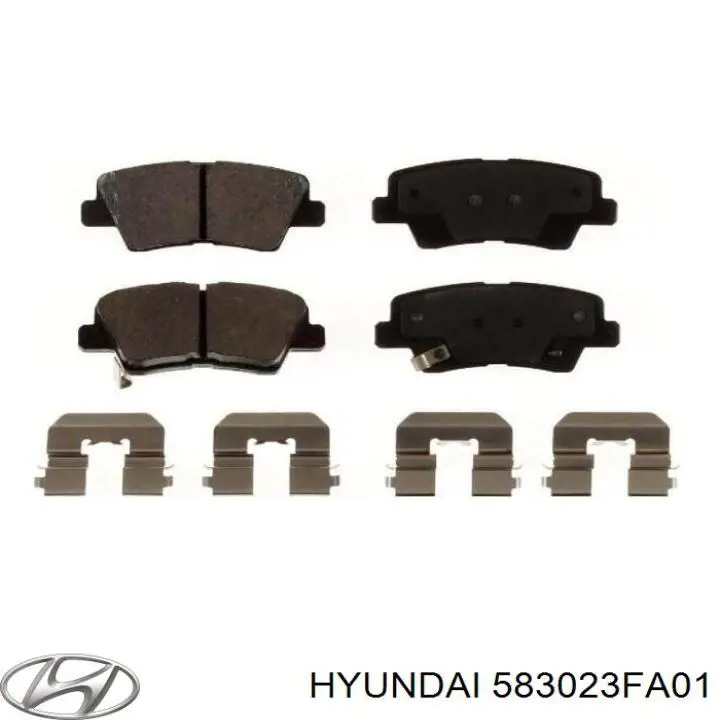 Задні гальмівні колодки 583023FA01 Hyundai/Kia