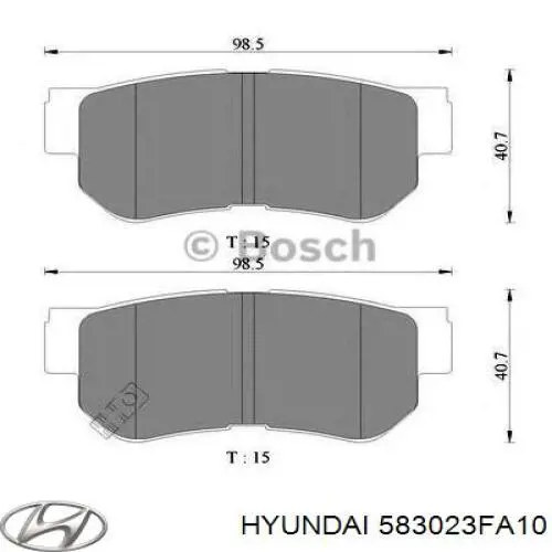 Купити 583023FA10 Hyundai/Kia Задні колодки