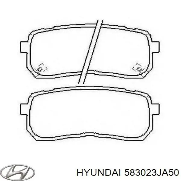 Задні гальмівні колодки 583023JA50 Hyundai/Kia