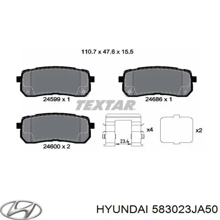 Купити 583023JA50 Hyundai/Kia Задні колодки