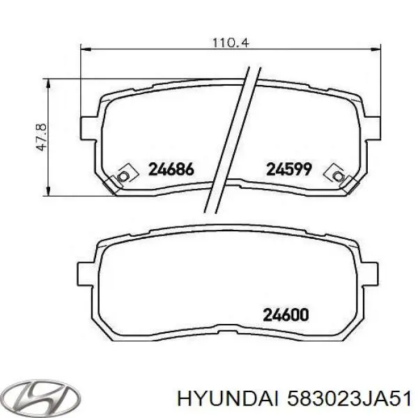 Купити 583023JA51 Hyundai/Kia Задні колодки