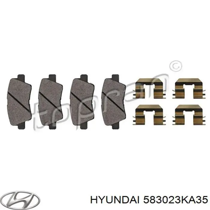 583023KA35 Hyundai/Kia колодки гальмові задні, дискові