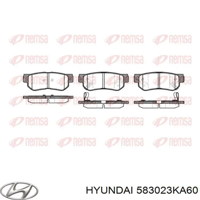 Задні дискові колодки Hyundai/Kia 583023KA60