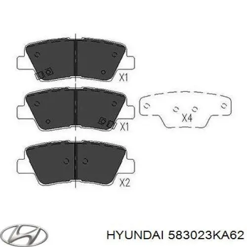 Задні гальмівні колодки 583023KA62 Hyundai/Kia