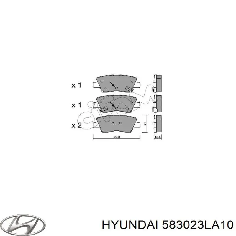 Купити 583023LA10 Hyundai/Kia Задні колодки
