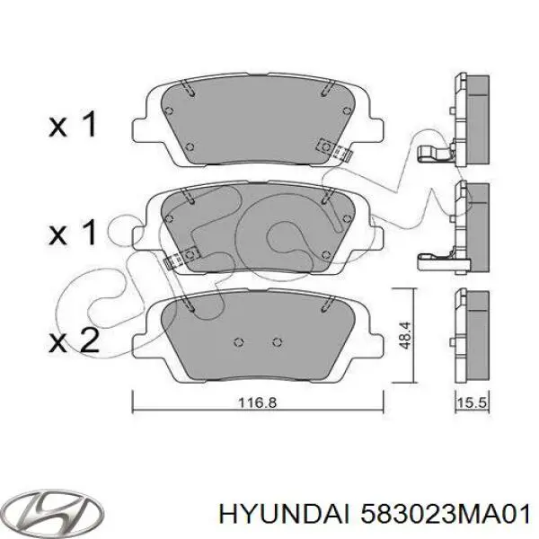 Задні гальмівні колодки Hyundai/Kia 583023MA01 ціна, від 16.24 USD