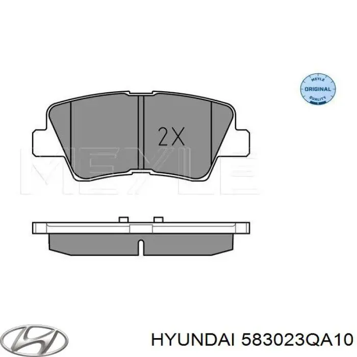 Задні гальмівні колодки 583023QA10 Hyundai/Kia