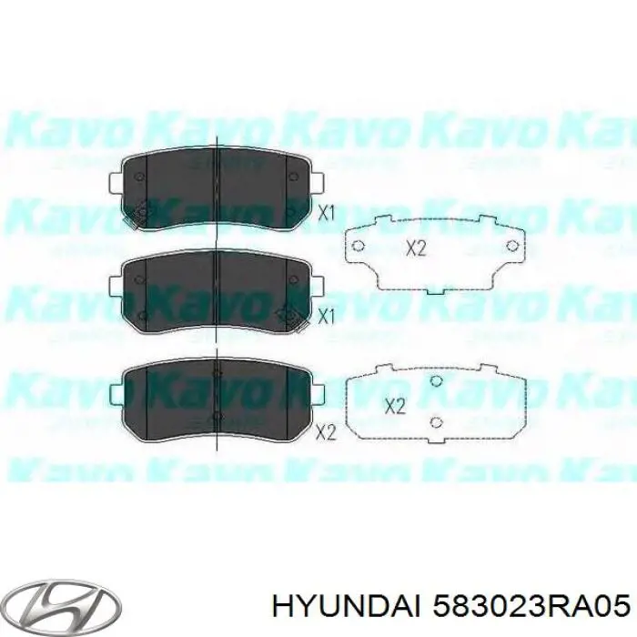 Колодки гальмові задні, дискові 583023RA05 Hyundai/Kia