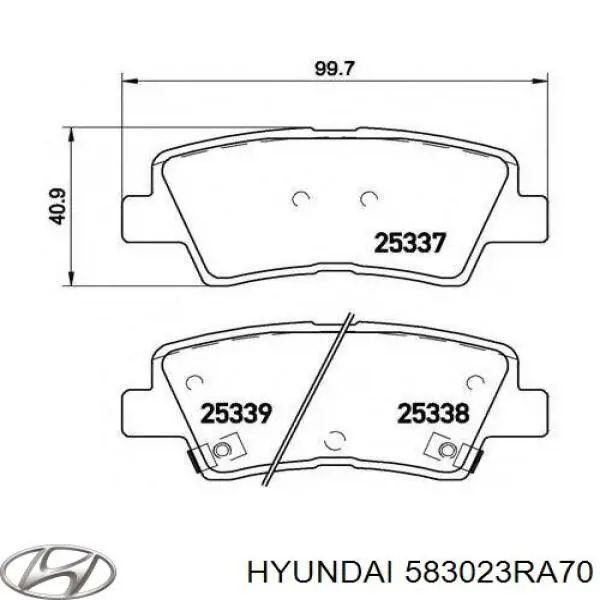 583023RA70 Hyundai/Kia колодки гальмові задні, дискові