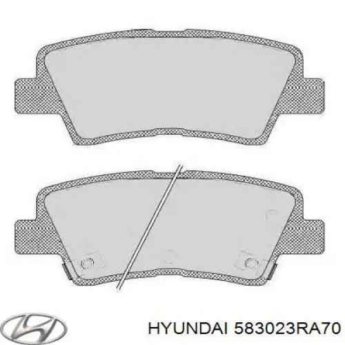 Задні гальмівні колодки 583023RA70 Hyundai/Kia