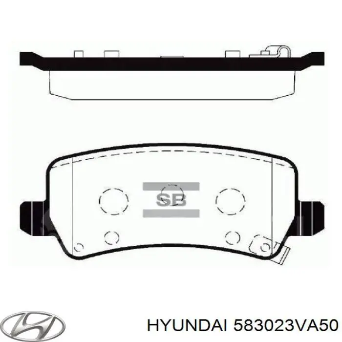 Задні гальмівні колодки Hyundai/Kia 583023VA50 ціна, від 18.37 USD