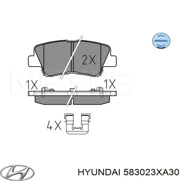 583023XA30 Hyundai/Kia Колодки гальмівні задні, дискові