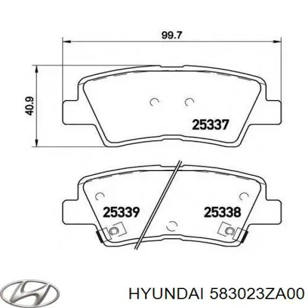 583023ZA00 Hyundai/Kia колодки гальмові задні, дискові