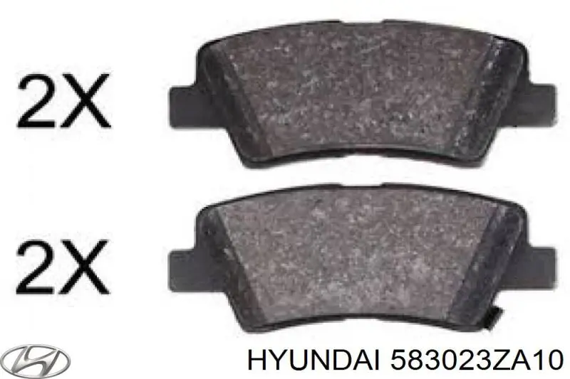 583023ZA10 Hyundai/Kia колодки гальмові задні, дискові
