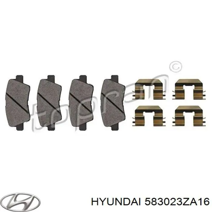 583023ZA16 Hyundai/Kia колодки гальмові задні, дискові