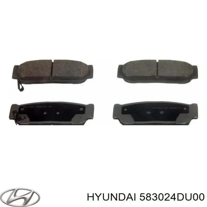 583024DU00 Hyundai/Kia Колодки гальмівні задні, дискові