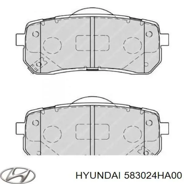 583024HA00 Hyundai/Kia колодки гальмові задні, дискові