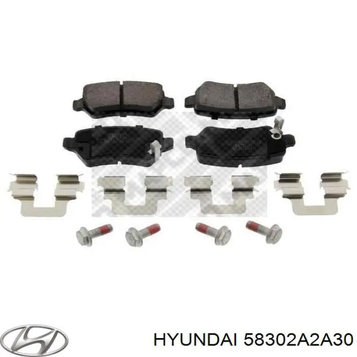 Задні гальмівні колодки 58302A2A30 Hyundai/Kia