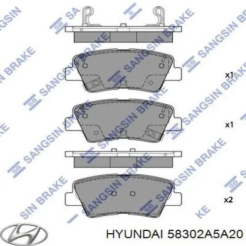 Купити 58302A5A20 Hyundai/Kia Задні колодки