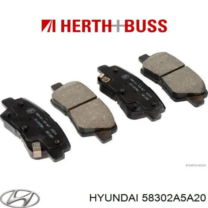 Задні гальмівні колодки 58302A5A20 Hyundai/Kia