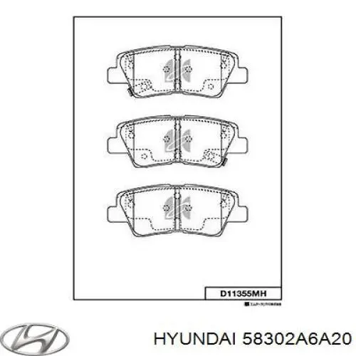 Задні дискові колодки Hyundai/Kia 58302A6A20