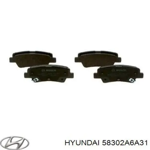 Задні гальмівні колодки 58302A6A31 Hyundai/Kia