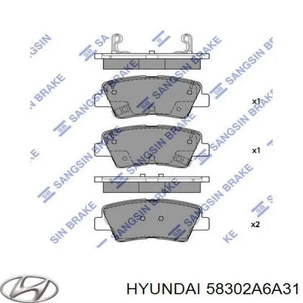 Купити 58302A6A31 Hyundai/Kia Задні колодки
