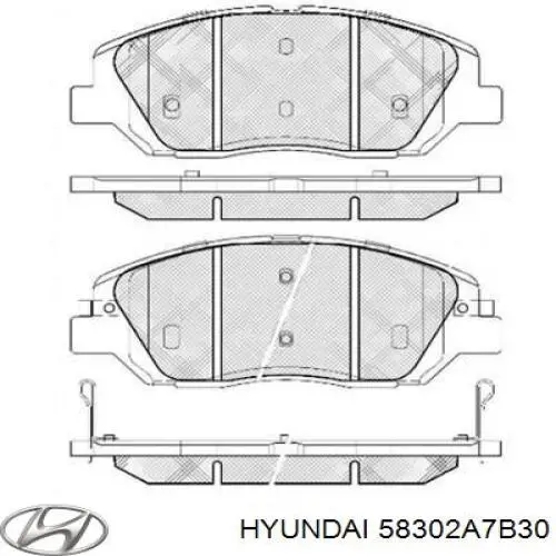 Задні гальмівні колодки 58302A7B30 Hyundai/Kia