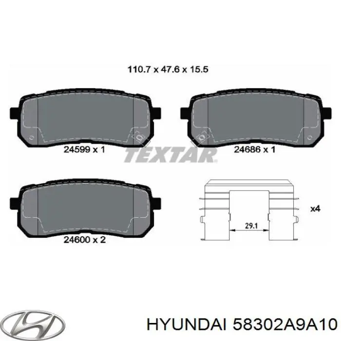  Hyundai/Kia 58302A9A10 ціна, від 97.97 USD