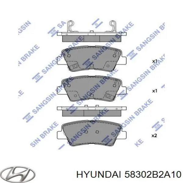 Задні гальмівні колодки Hyundai/Kia 58302B2A10 ціна, від 16.12 USD