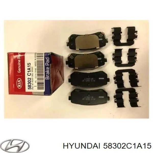 Колодки гальмові задні, дискові 58302C1A15 Hyundai/Kia