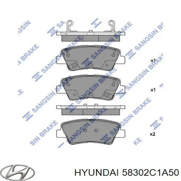 Задні дискові колодки Hyundai/Kia 58302C1A50