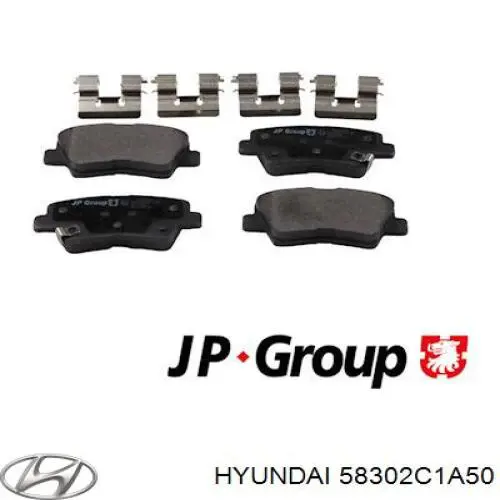 58302C1A50 Hyundai/Kia колодки гальмові задні, дискові