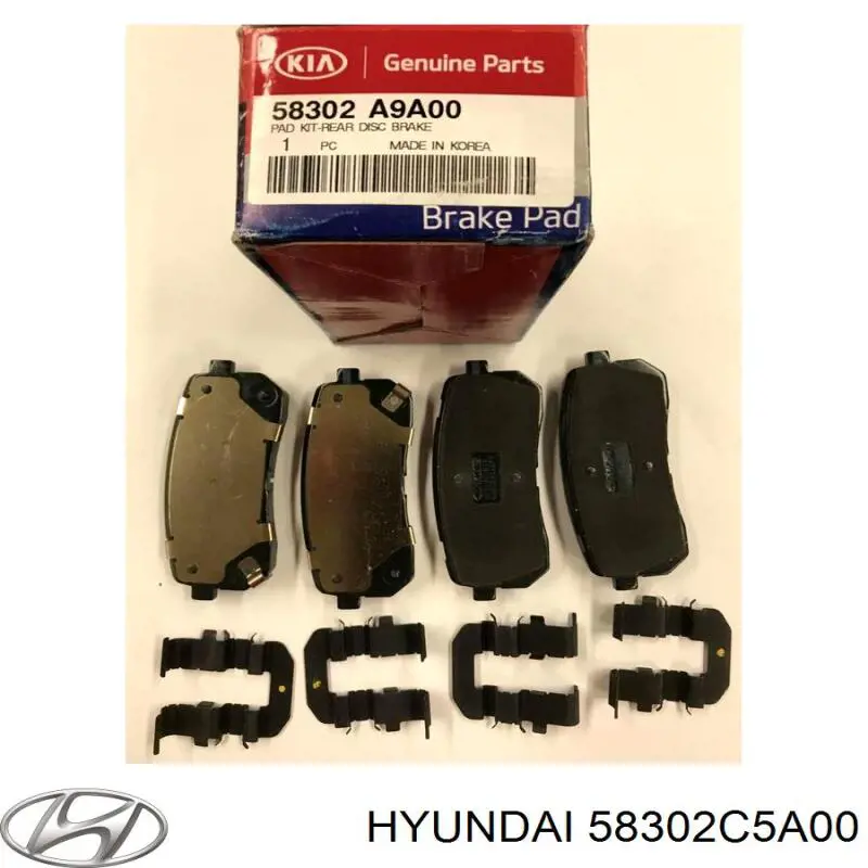 58302C5A00 Hyundai/Kia колодки гальмові задні, дискові