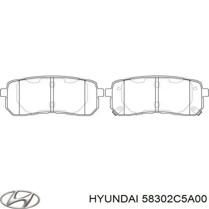 Задні гальмівні колодки Hyundai/Kia 58302C5A00 ціна, від 34.53 USD