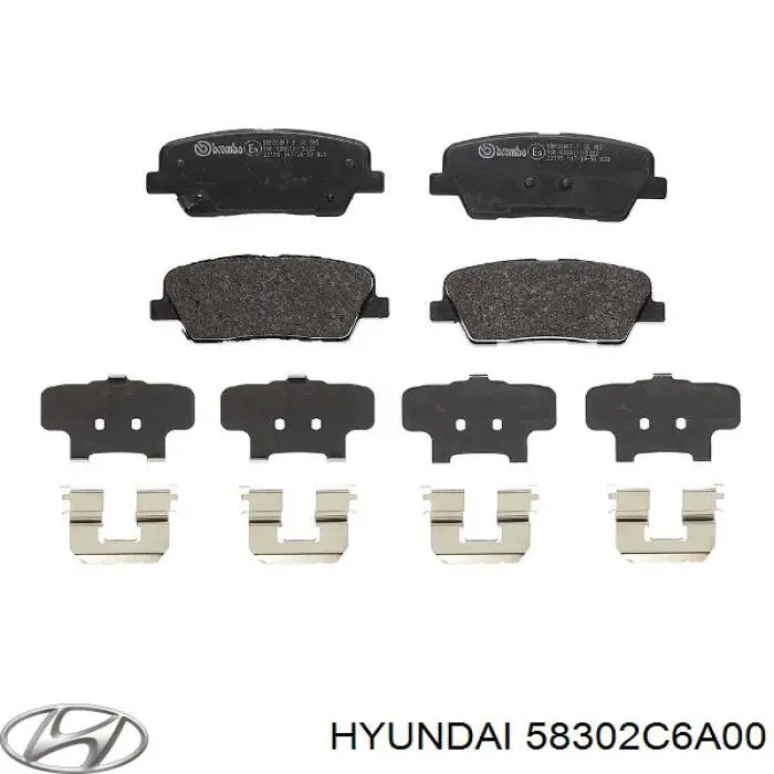 Задні гальмівні колодки Hyundai/Kia 58302C6A00 ціна, від 23.38 USD