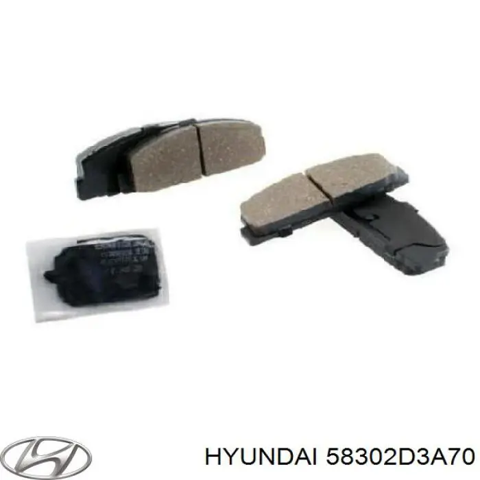 58302D3A70 Hyundai/Kia Колодки гальмівні задні, дискові