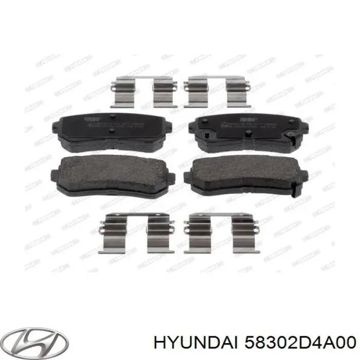 58302D4A00 Hyundai/Kia колодки гальмові задні, дискові