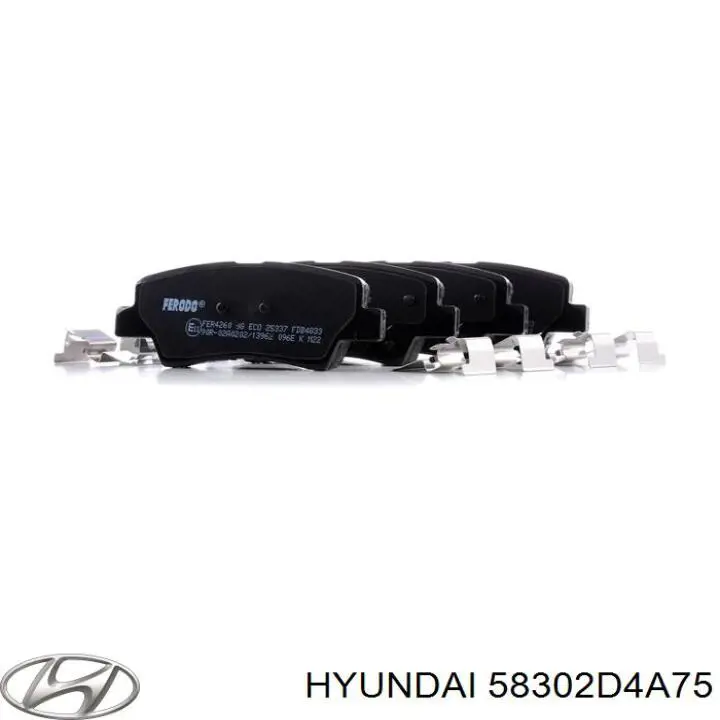 Задні гальмівні колодки 58302D4A75 Hyundai/Kia