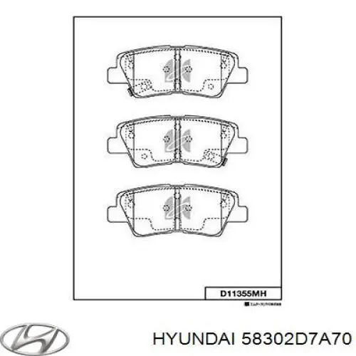 Купити 58302D7A70 Hyundai/Kia Задні колодки