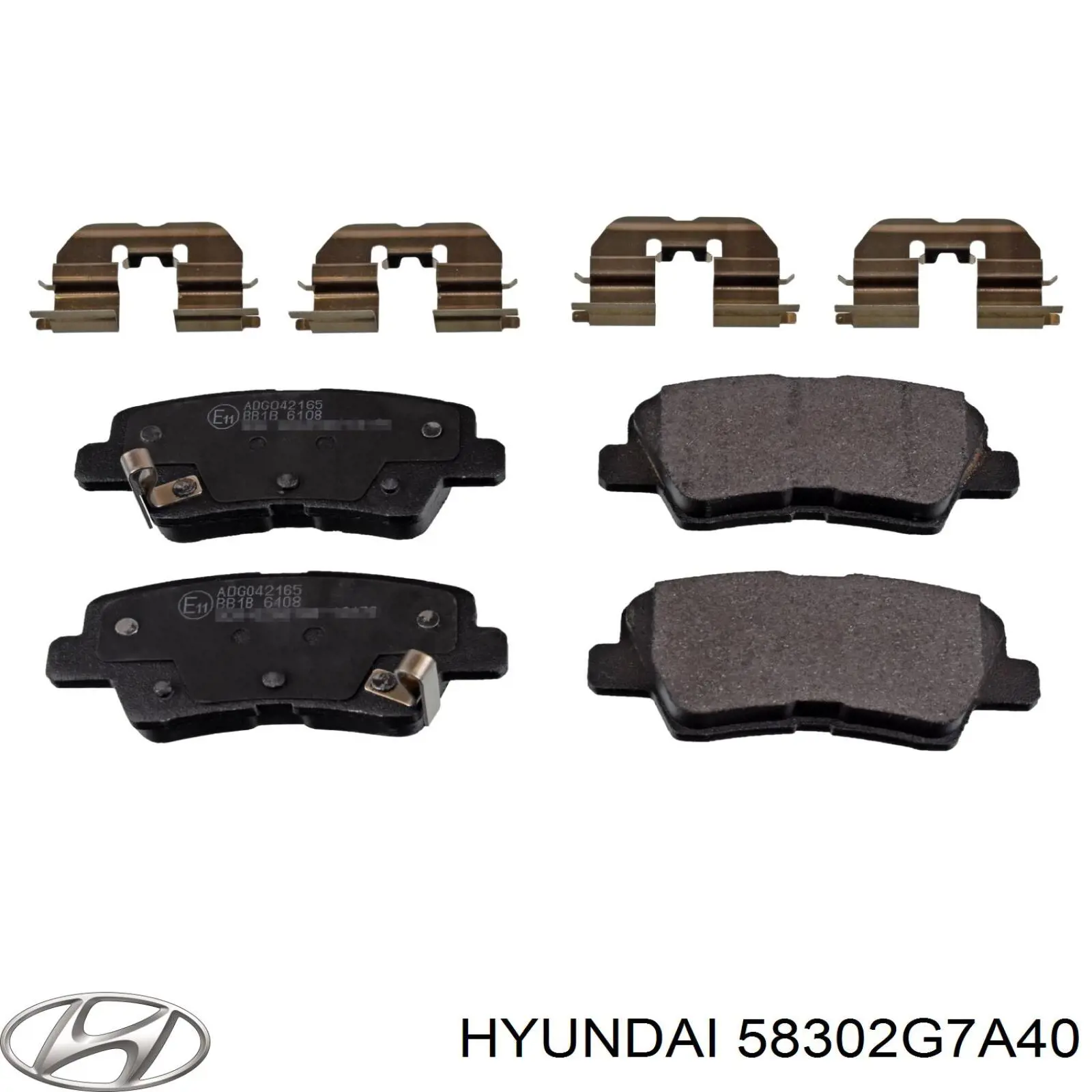 58302G7A40 Hyundai/Kia Колодки гальмівні задні, дискові
