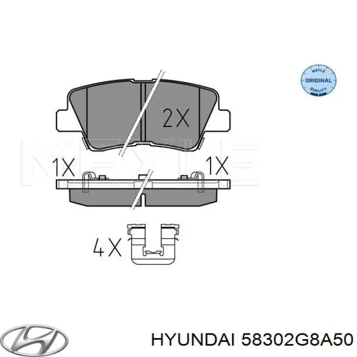 Купити 58302G8A50 Hyundai/Kia Задні колодки