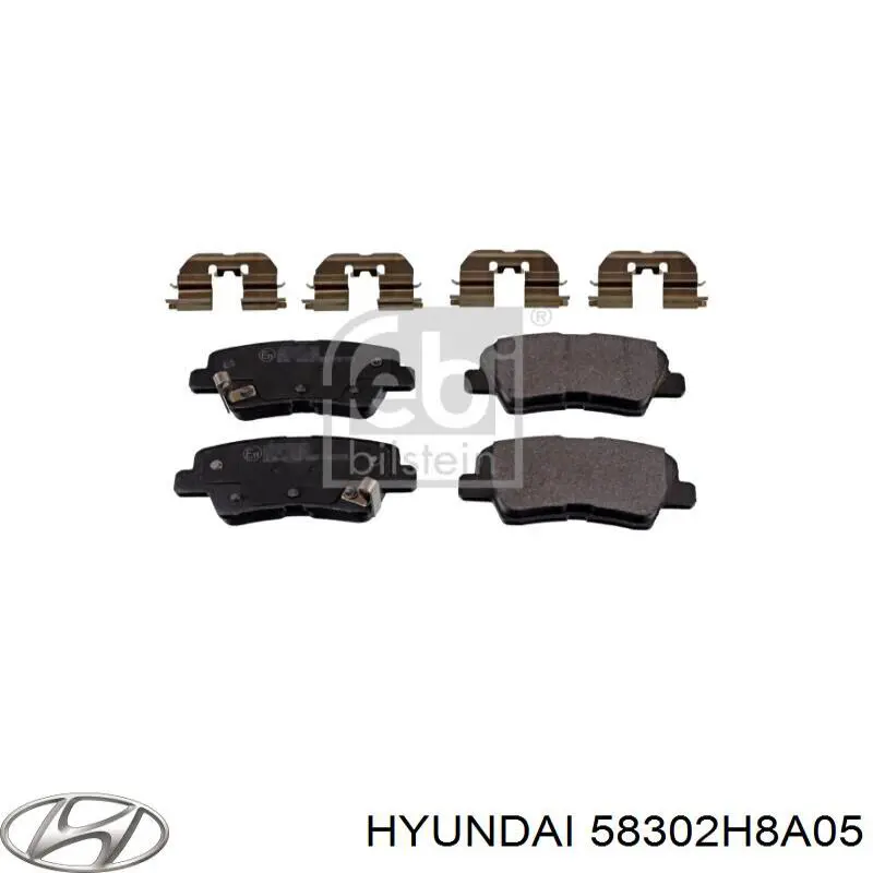 Колодки гальмові задні, дискові 58302H8A05 Hyundai/Kia