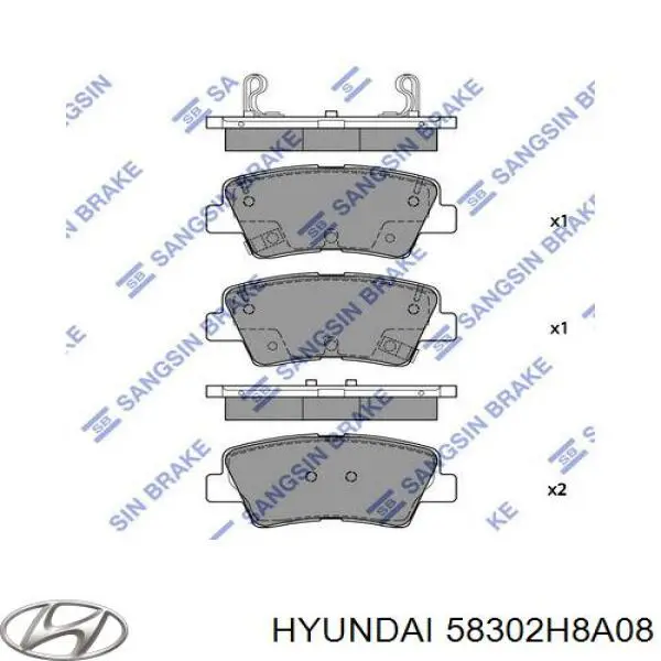 Задні гальмівні колодки Hyundai/Kia 58302H8A08 ціна, від 25.05 USD
