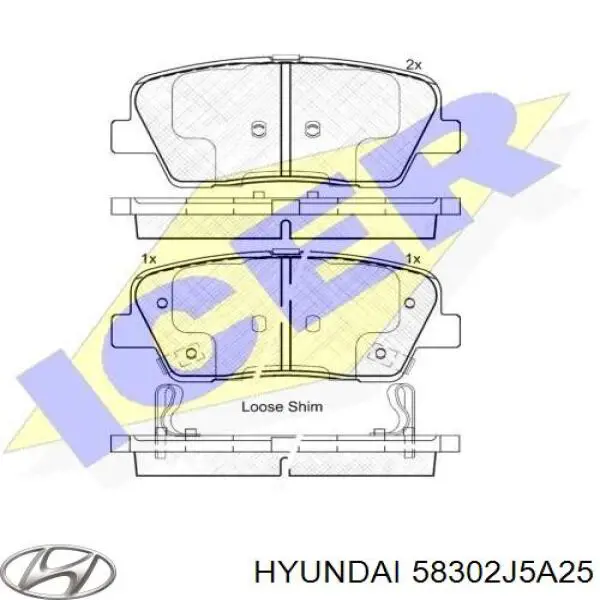Задні дискові колодки Hyundai/Kia 58302J5A25